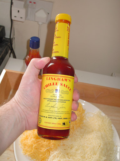Step: 3 - Let battle commence starting with some hot chilli sauce!