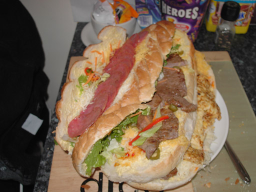 Adding the 3rd and final layer of the manwich!